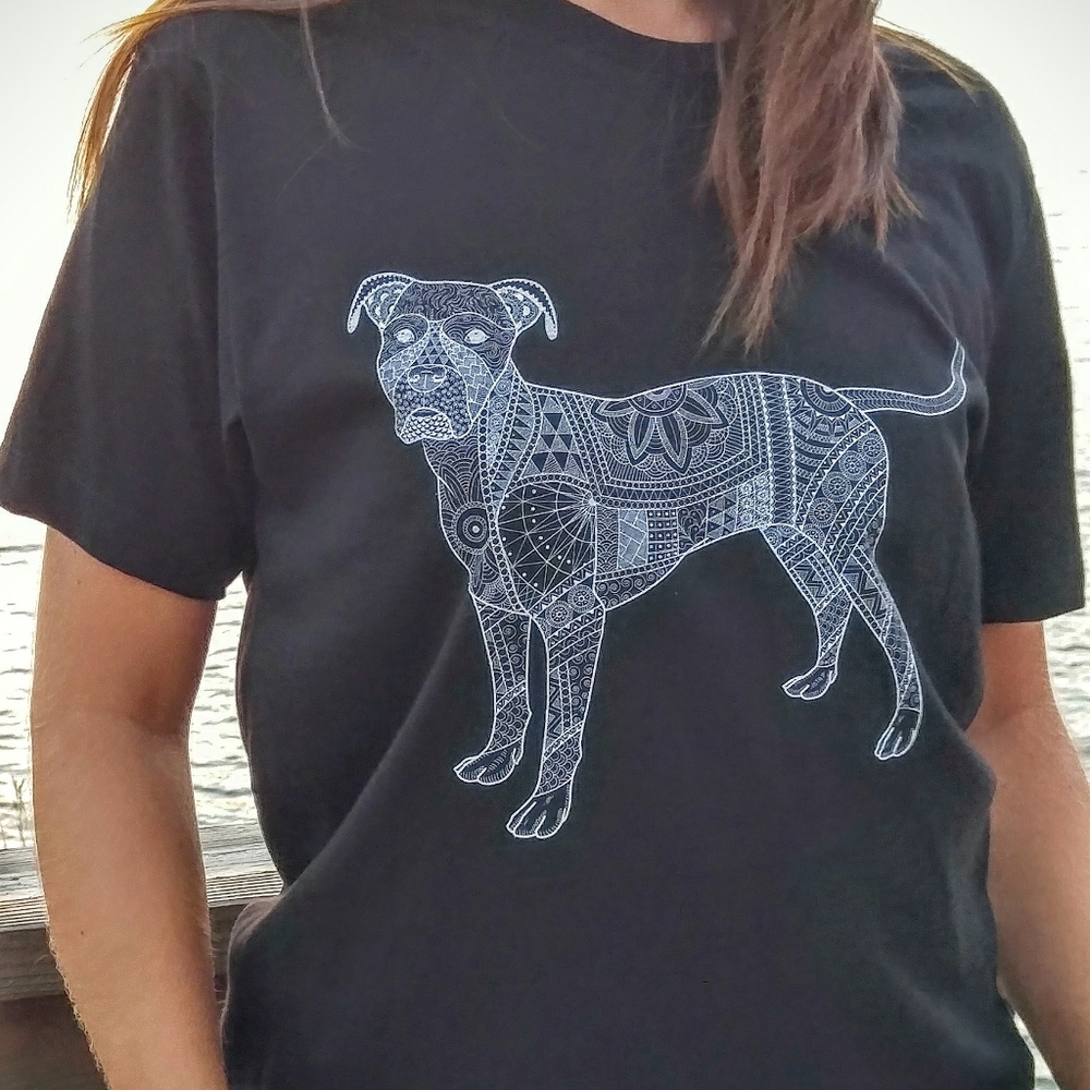 Black T-shirt w/ Dog